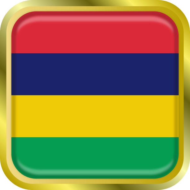 毛里求斯国旗图标矢量说明材料图片下载