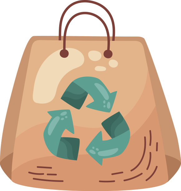 袋子上的回收标志图片下载