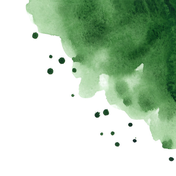 鲜艳的绿色水彩画纹理。图片下载