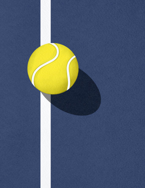 蓝色球场上的网球或板球横幅。积极运动休闲，健康生活方式图片下载