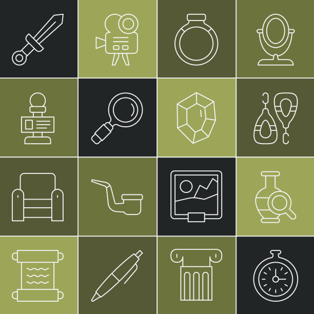 镶线怀表古双耳耳环图片下载