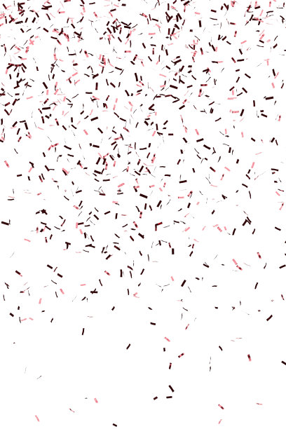 玫瑰金五彩纸屑背景。孤立，被切断。三维渲染图片下载