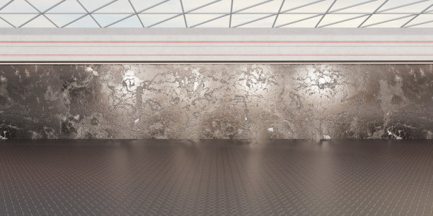 博物馆展览舞台画廊展室场景三维插画图片下载