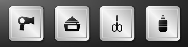 设置吹风机膏霜或化妆乳管图片下载