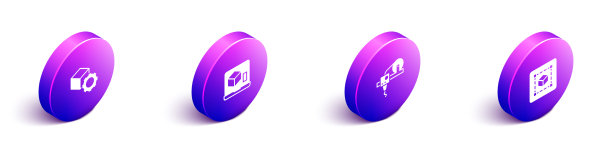 设置等距立体3d打印机和等距立方体图片下载