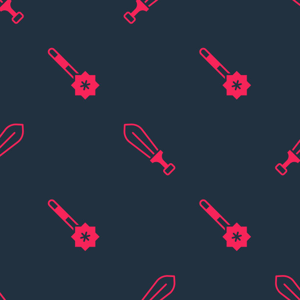 设置魔术棒和剑玩具的无缝模式图片下载