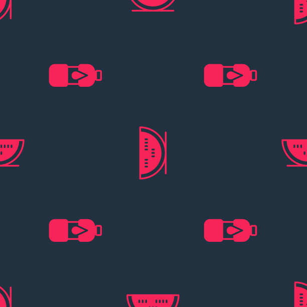 将瓶装水和西瓜无缝连接图片下载