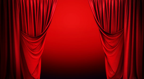 舞台幕布，红色舞台剧院幕布图片下载