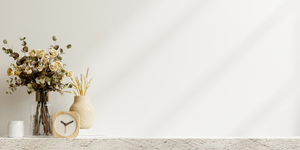 墙壁模型与装饰配件，白墙和水泥货架。图片下载