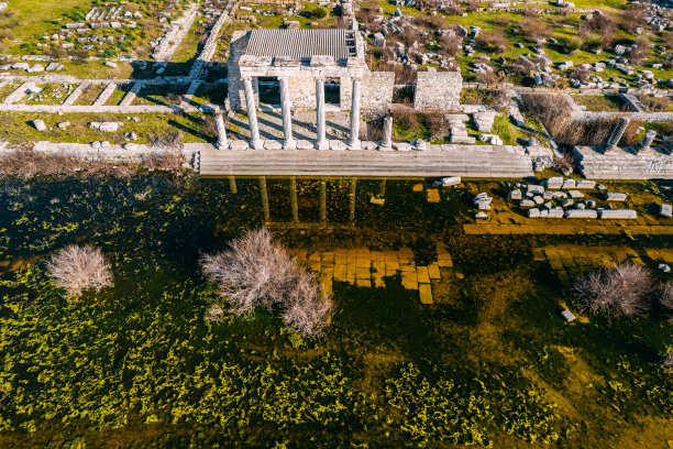 土耳其米利都古城鸟瞰图图片下载