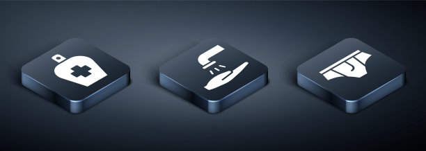 设置等距瓶液体抗菌皂，内衣和洗手皂图标。向量图片下载