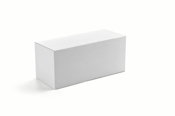 逼真的平方形纸板包装盒模型上的浅灰色背景。3 d渲染。模型模板准备为您的设计。图片下载