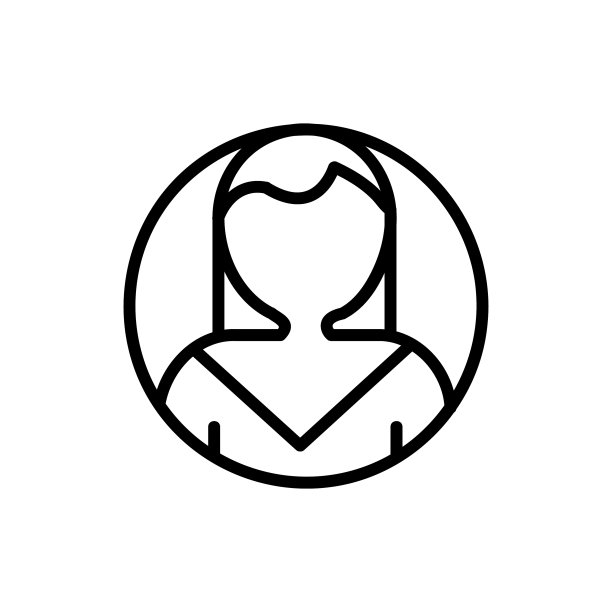 用户或头像矢量图标，轮廓风格矢量插图。图片下载