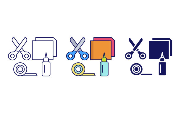 艺术和工艺矢量图标图片下载