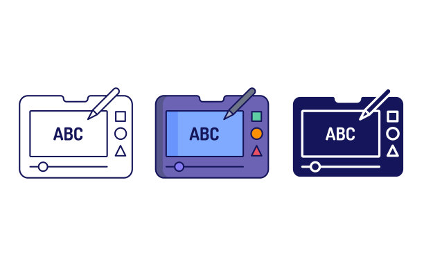 书写板矢量图标图片下载