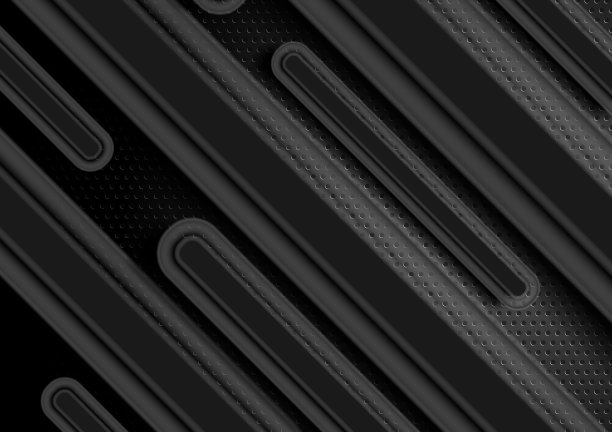 黑色光滑条纹在黑色穿孔的背景图片下载