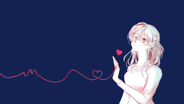 一个孤独的女人，系着命运的红线图片下载