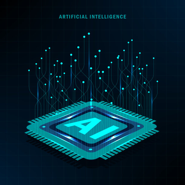 未来科技背景下电路板上的人工智能芯片图片下载