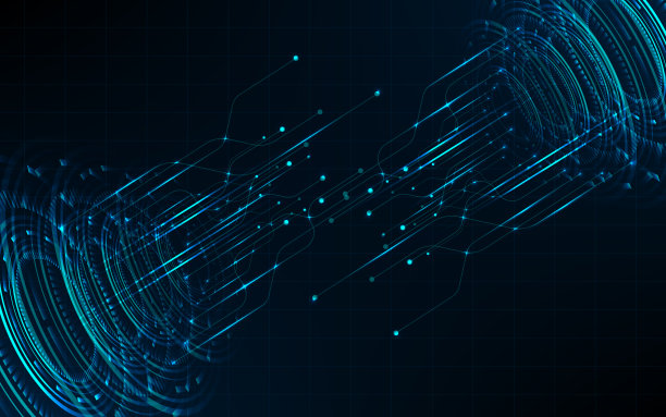 未来的数字技术概念背景在蓝色图片下载