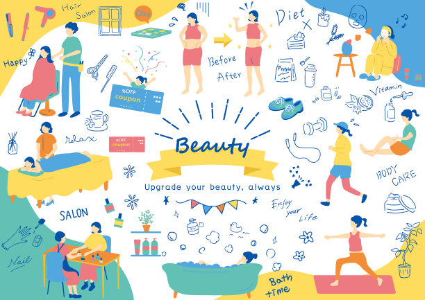 插图资料收集，便于使用，在妇女的美丽-英文翻译图片下载