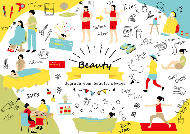 插图资料收集，便于使用，在妇女的美丽-英文翻译图片下载