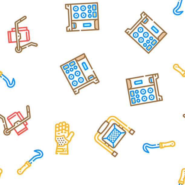 车库配件工具服务矢量无缝模式图片下载