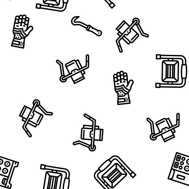 车库配件工具服务矢量无缝模式图片下载