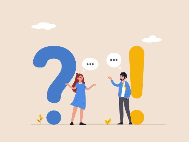 问答概念：常见问题解答，头脑风暴或测验，讨论解决问题，商务人士提问和回答问题图片下载