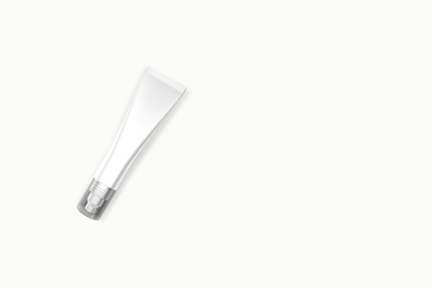 化妆品模型模板上的白色背景。化妆品塑料容器。筒、面霜罐、美容产品隔离在白色背景上。3 d渲染。图片下载