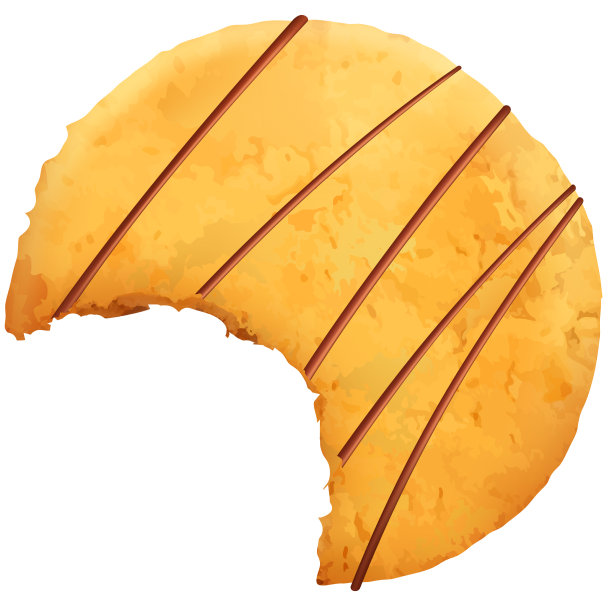 逼真的咬碎饼干图片下载