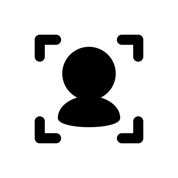 人物认证剪影图标。向量。图片下载