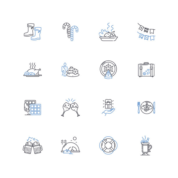 银禧线图标集合。庆祝，纪念，周年纪念，君主制，钻石，金，银矢量和线性插图。皇家、皇冠、遗产轮廓标志设置图片下载