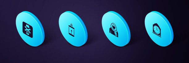 设置等距时钟，穆斯林妇女头巾，斋月卡里姆灯笼和禁酒标志。向量图片下载