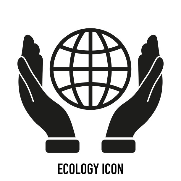 生态矢量图标——人手中的地球，环境保护概念图片下载