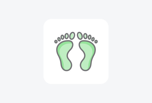 足步完全可编辑的矢量图标图片下载