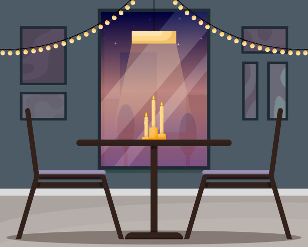 餐厅室内矢量图片下载