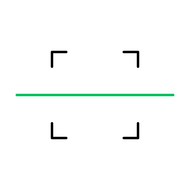 绿色扫描图标。阅读。向量。图片下载