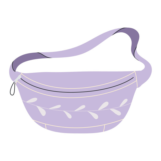 时尚复古的香蕉包。复古腰包。图片下载