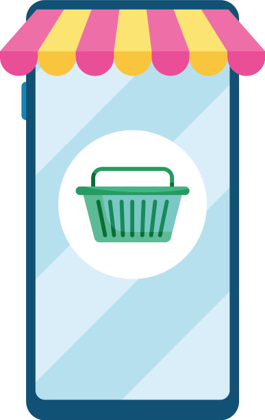 带在线商店的智能手机图片下载