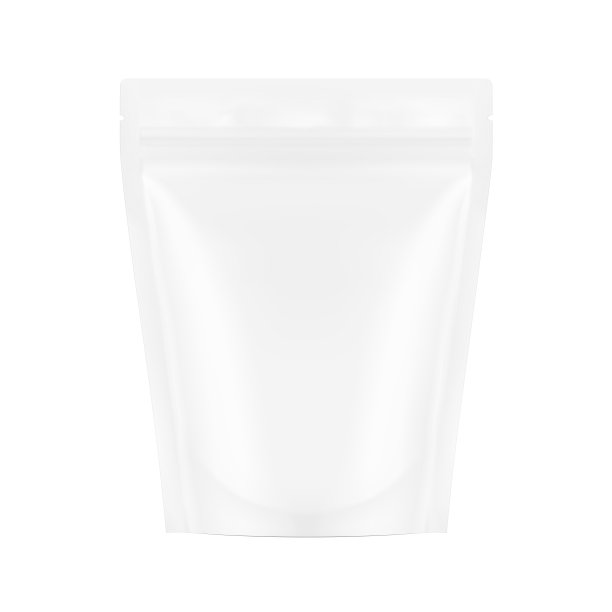 站起来的小袋袋孤立在白色背景。矢量插图。前视图。图片下载