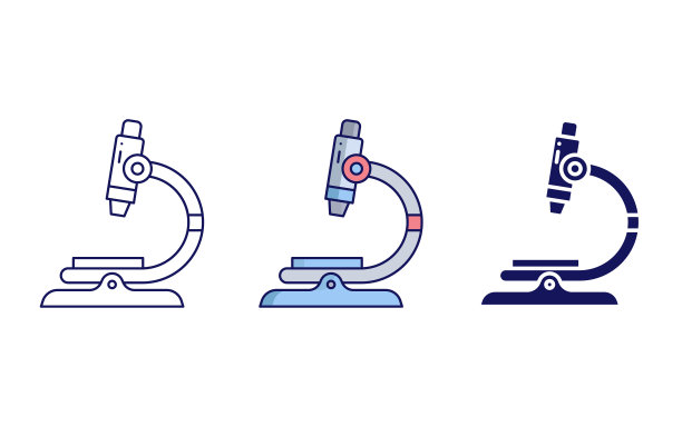显微镜矢量图标图片下载