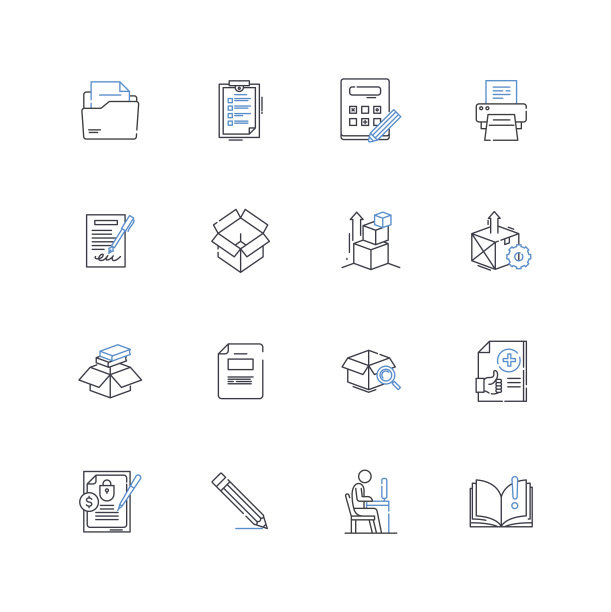 品牌推广线图标收集。广告，市场营销，宣传，推广，品牌推广，活动，曝光矢量和线性插图。赞助，背书，意识大纲标志设置图片下载