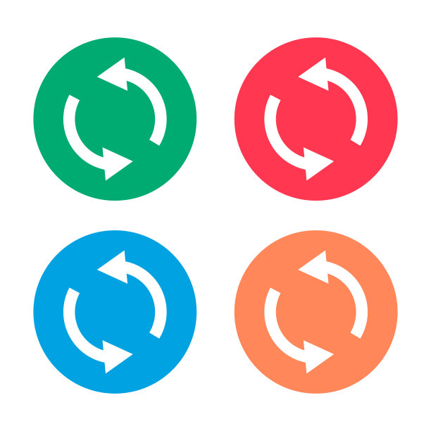旋转箭头图标集。重新加载和刷新。向量。图片下载
