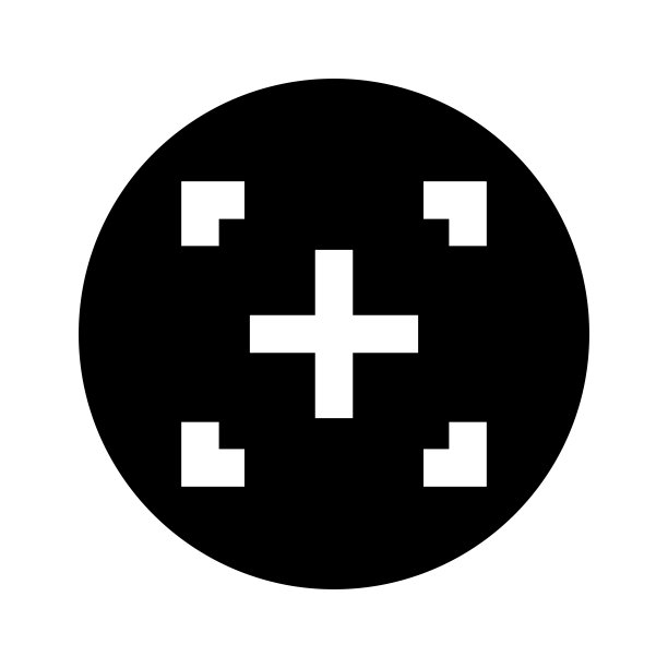 圆形放大的轮廓图标。向量。图片下载