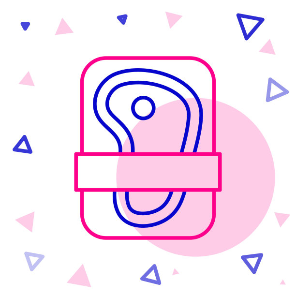 线肉包装牛排图标孤立的白色背景。塑料包装的鲜肉牛排。有机产品。色彩缤纷的轮廓概念。向量图片下载