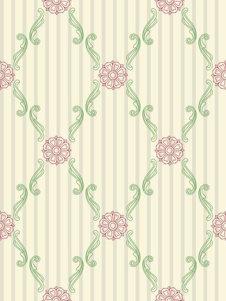 绿颈鹦鹉与热带水果复古壁纸背景无缝图案矢量素材图片下载