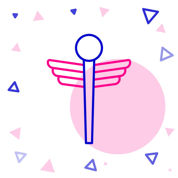 线杖蛇医学符号图标隔离在白色背景上。医药和保健。药店或药品、药房的标志。色彩缤纷的轮廓概念。向量图片下载