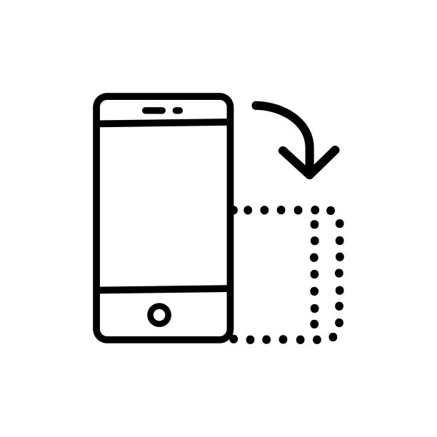 智能手机矢量图标，轮廓样式，隔离在白色背景上。图片下载