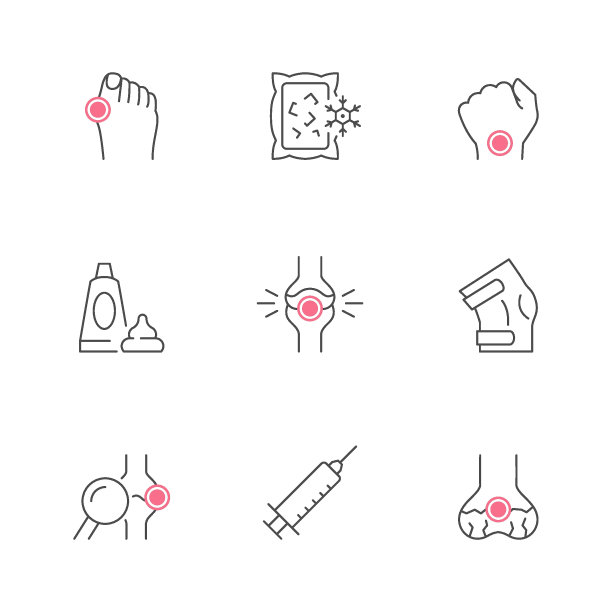 设置关节疼痛的颜色图标图片下载