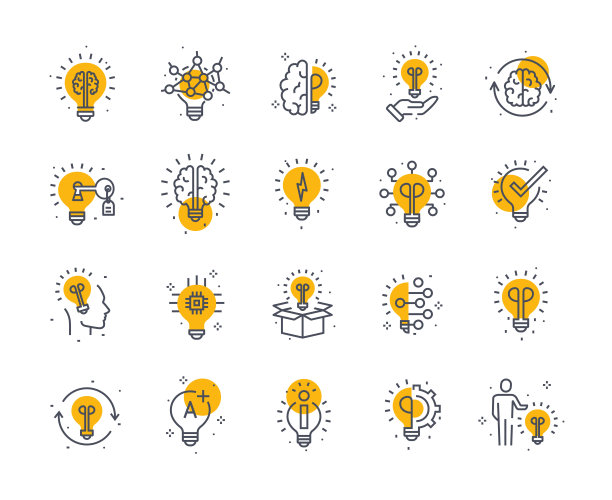 创意光图标颜色集图片下载